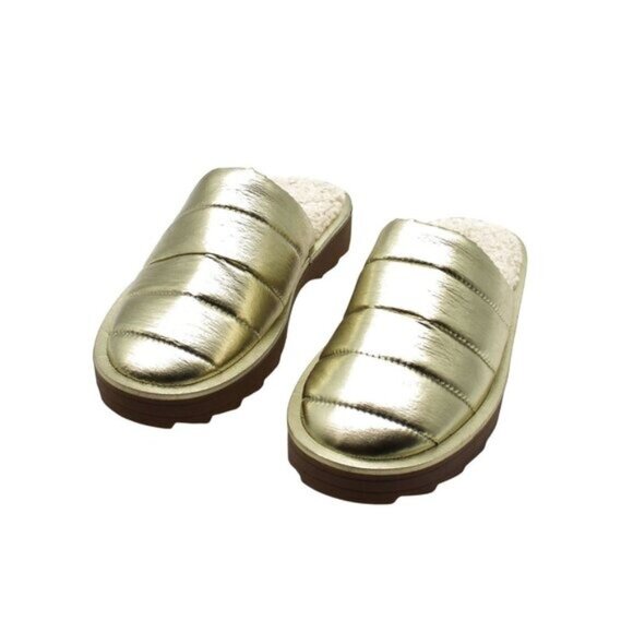 Chex Womens Quilted Faux Fur Lined Slide Slippers - Picture 4 of 8